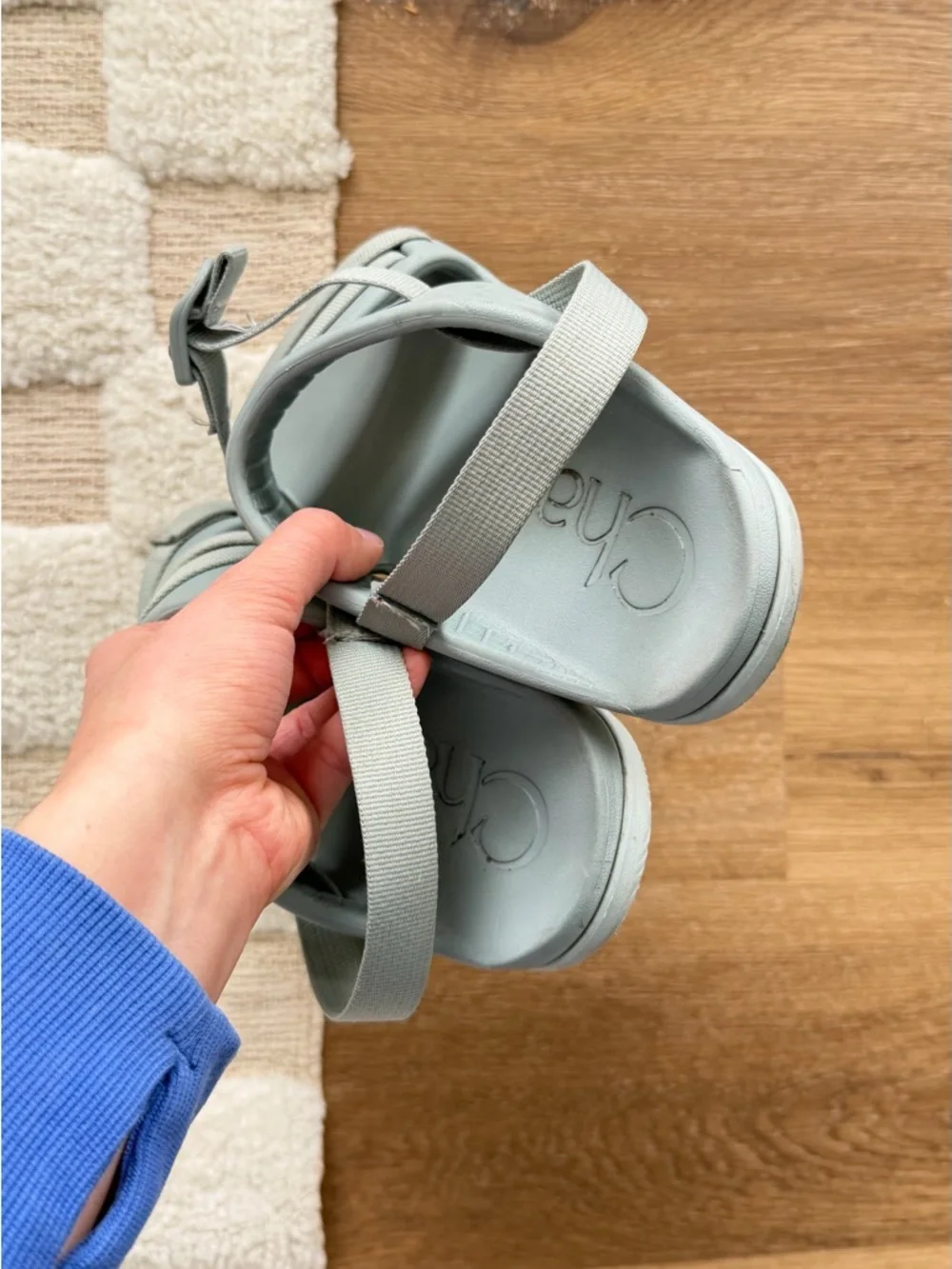 Chaco Chillos Sport Sandals in Aqua Gray - Picture 6 of 6